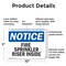 Signmission Fire Sprinkler Riser Inside OSHA Notice Sign, Plastic, 10in W x 7in L, 2PK OS-2PACK-NS-P-710-L-12677 - alternate 3
